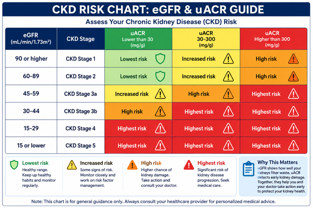 kidney function tests infographic eGFR UACR electrolyte panel