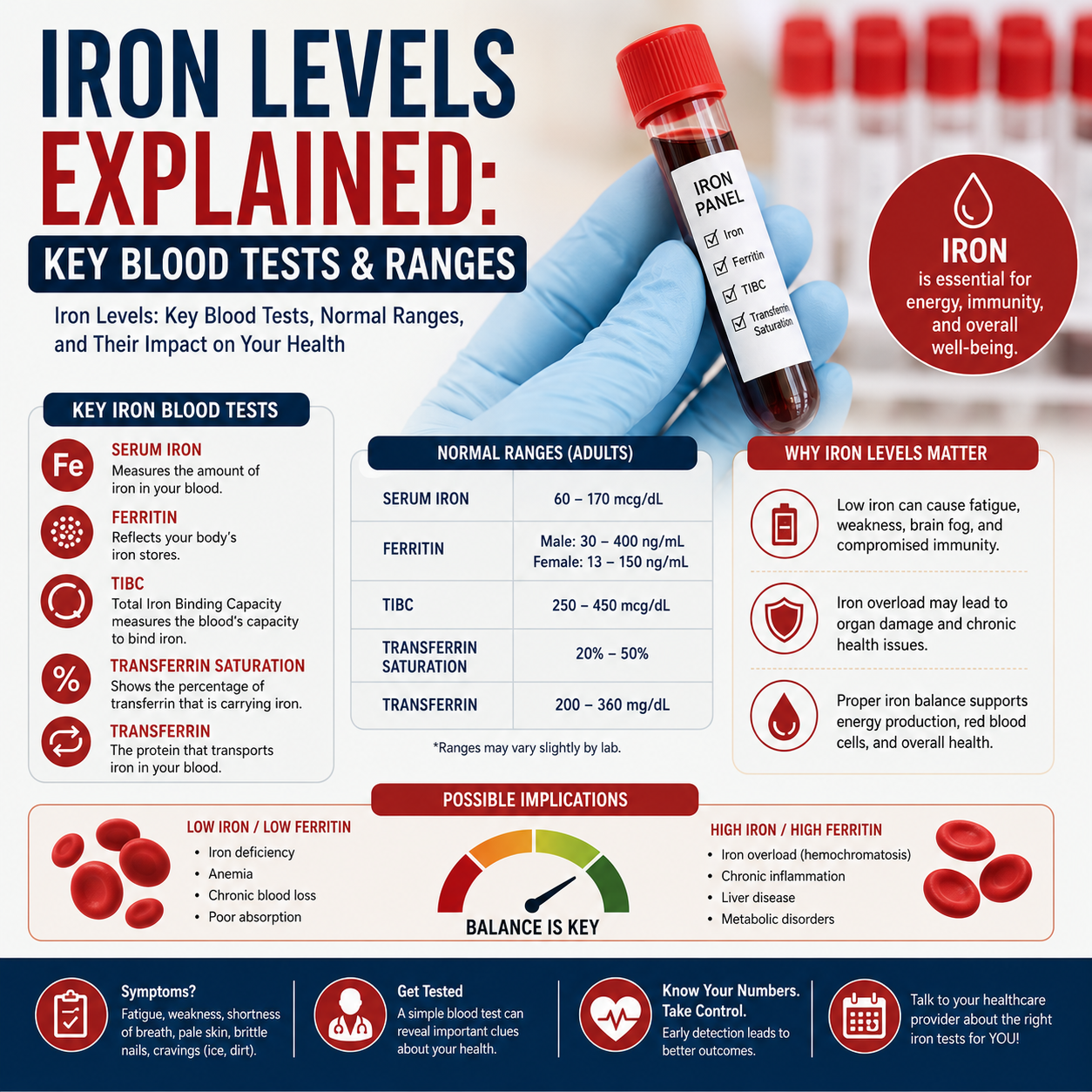 Iron Levels Explained: Key Blood Tests & Ranges | Ulta Lab Tests